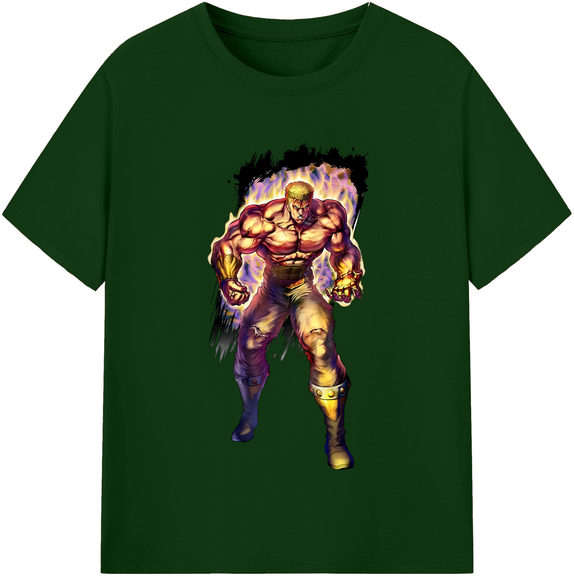 （画像用） 北斗の拳 Fist of the North Star 綿100％半袖Tシャツ（フロントプリント）
